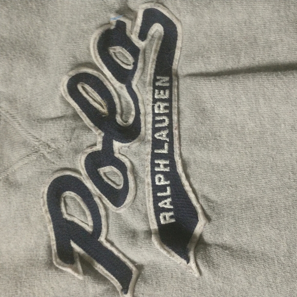 Polo Ralph Lauren Gray & Navy Blue Embroidered Hoodie Size 6 - Picture 2 of 6